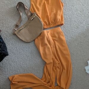 Paper Crane Vibrant Orange Jumpsuit